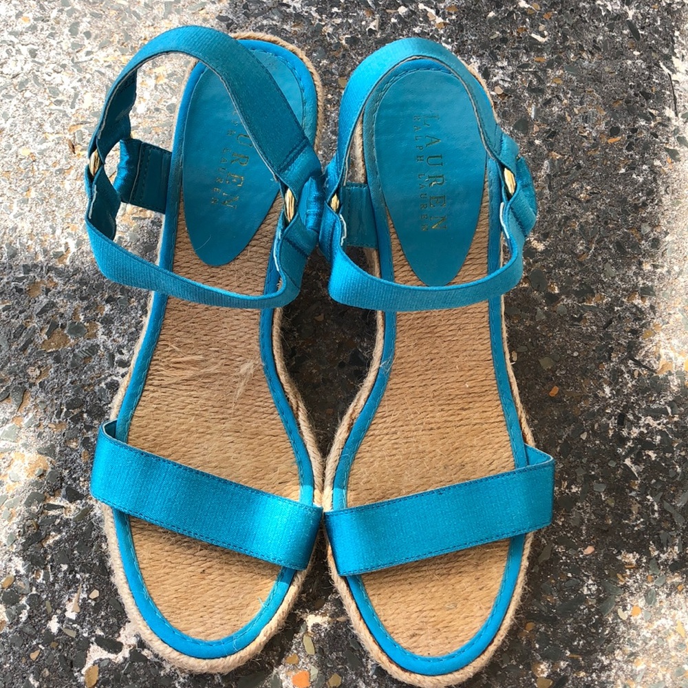 Lauren Ralph Lauren aqua wedges